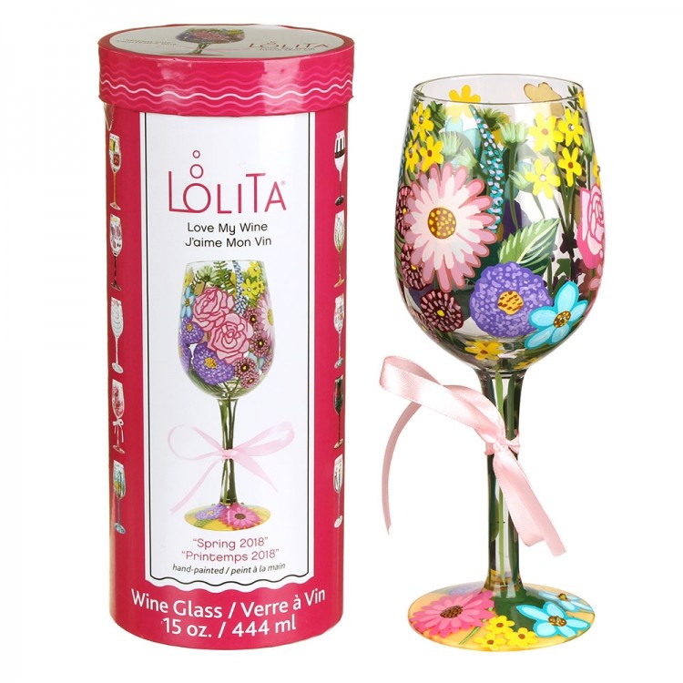 Lolita Spring 2018 Hand Painted Wine Glass
