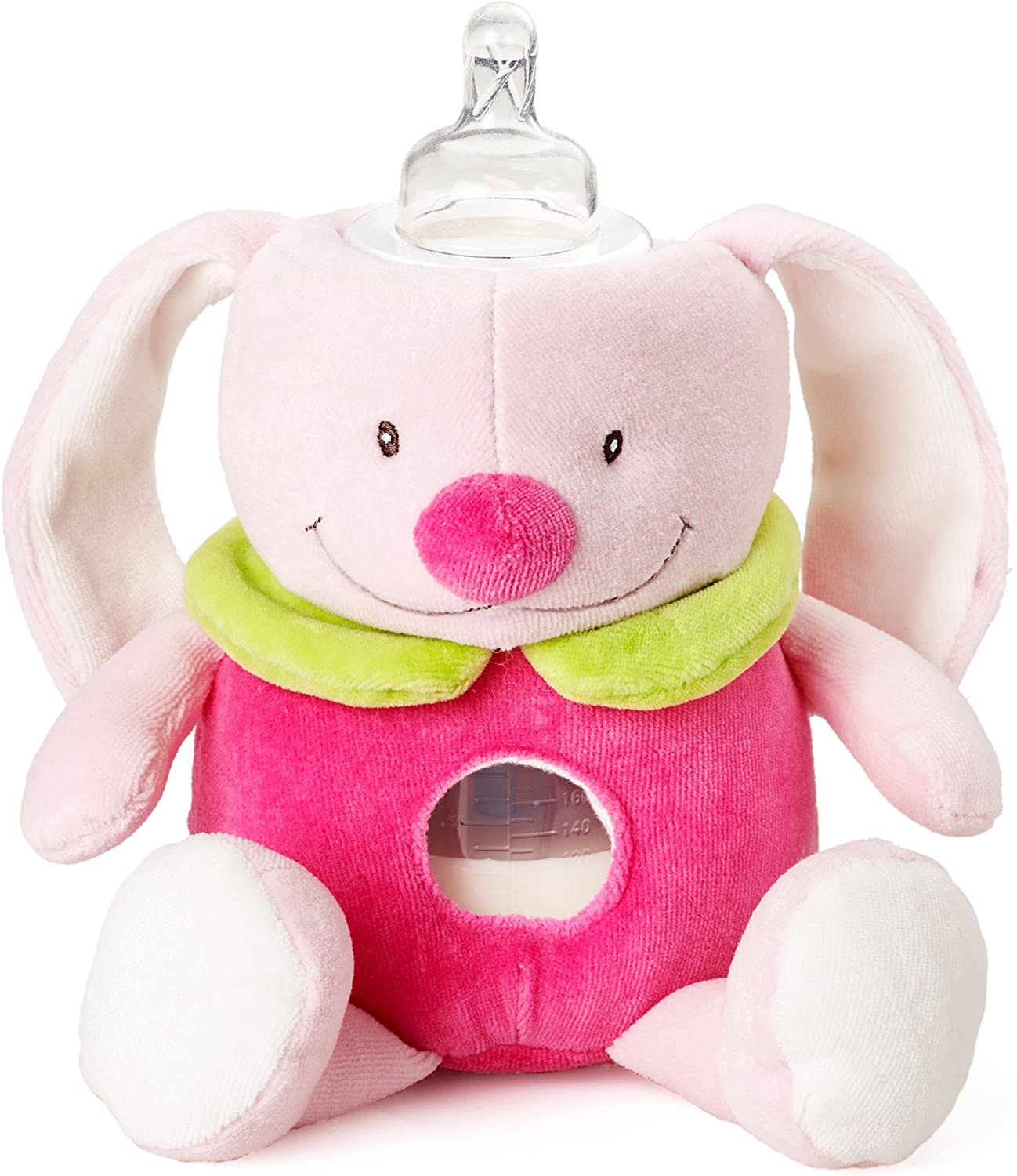 Milkysnugz Pink Rabbit Baby Feeding Bottle Cover Holder