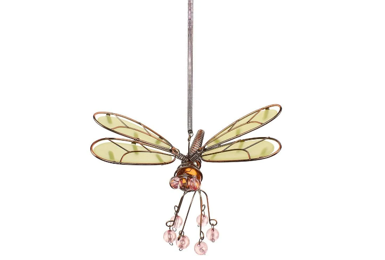 Metal and Glass Dragonfly Suncatcher Hanging Garden Ornament - Langs - Image 2