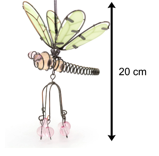 Metal and Glass Dragonfly Suncatcher Hanging Garden Ornament - Langs - Image 3