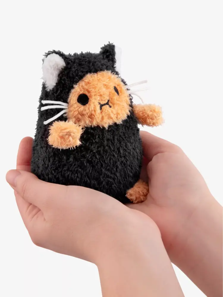 Noodoll Black Kitty Cat Ricespud Mini Sitting Plush Toy 13cm - Image 2