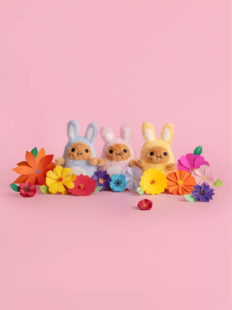 Noodoll Pink Rabbit Ricespud Mini Sitting Plush Toy 15cm - Image 6