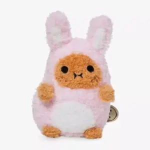 Noodoll Pink Rabbit Ricespud Mini Sitting Plush Toy 15cm
