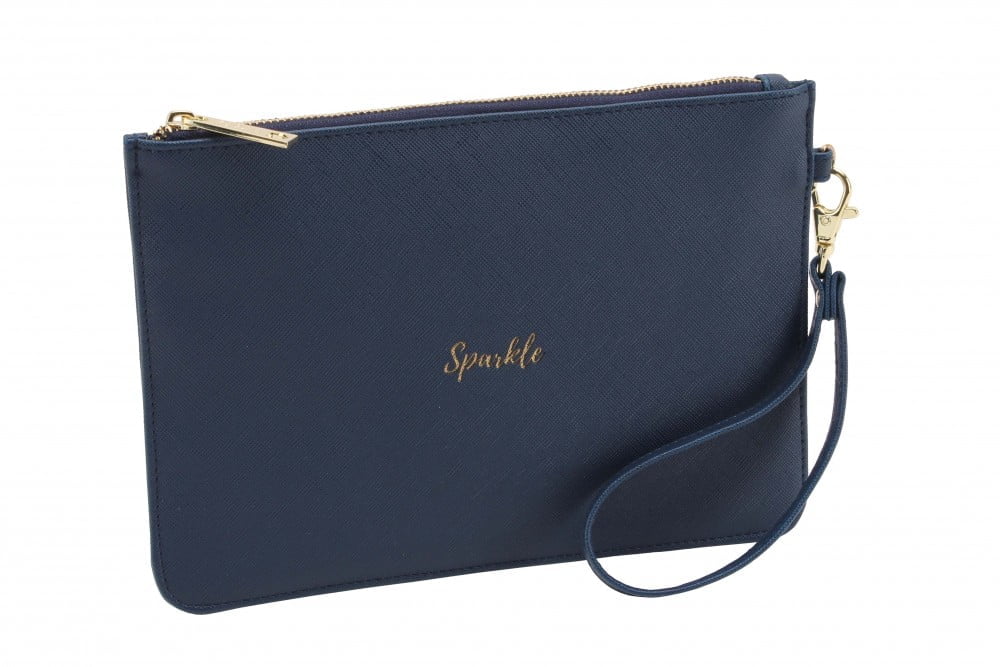 Sparkle Navy Blue Beauty Bag - Willow & Rose