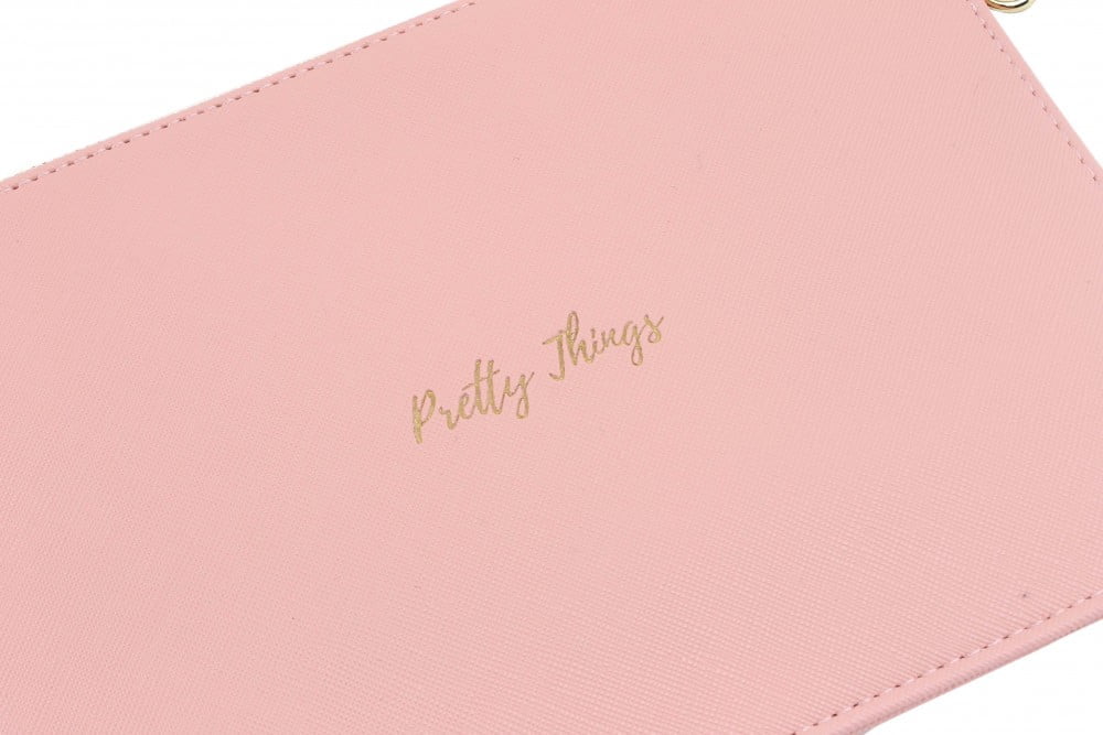 Pretty Things Coral Pink Beauty Bag - Willow & Rose - Image 3