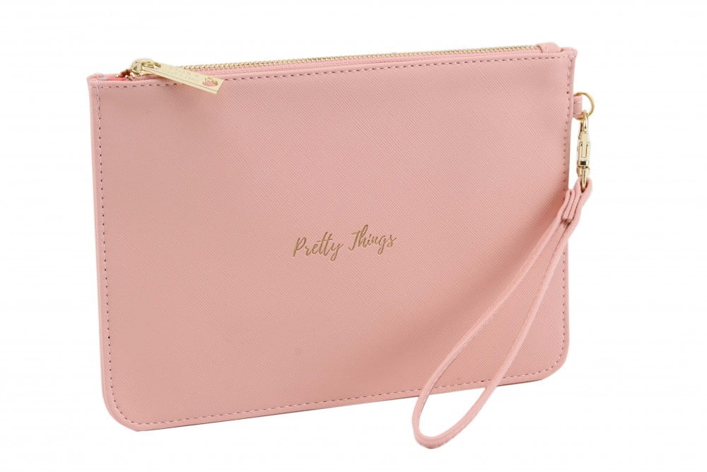 Pretty Things Coral Pink Beauty Bag - Willow & Rose