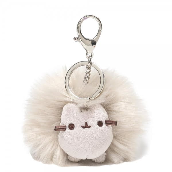 Pusheen Grey Pom Pom Key Ring
