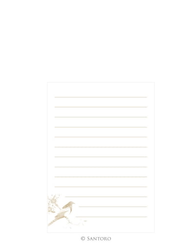Santoro Eclectic Stitched Pocket Notebook - Black Headed Bird Study - Image 4