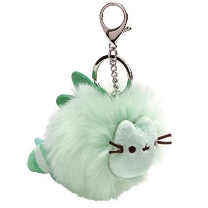 Pusheen Pusheenosaurus Dinosaur Pom Pom Key Ring