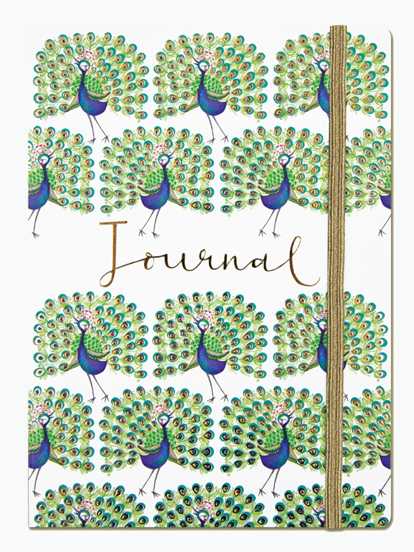 Peacock Journal A5 Notebook - Rachel Ellen Designs
