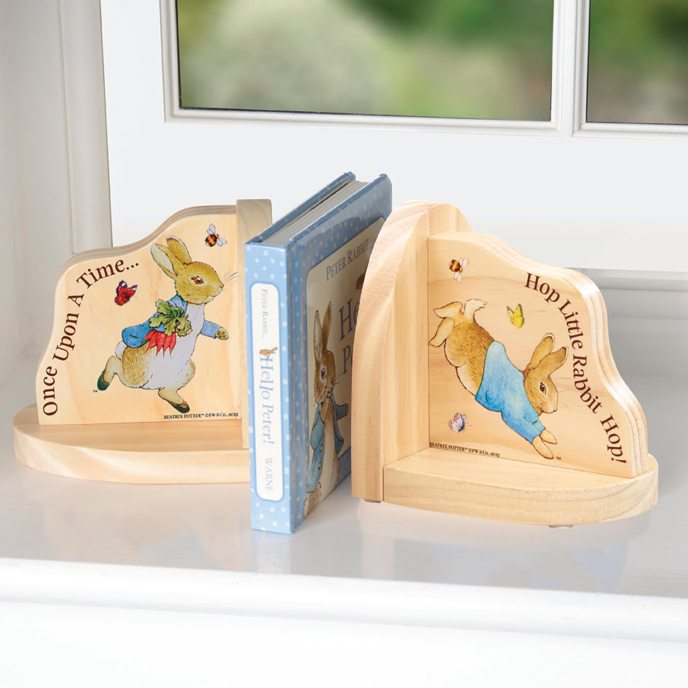 Peter Rabbit Wooden Bookends - Beatrix Potter