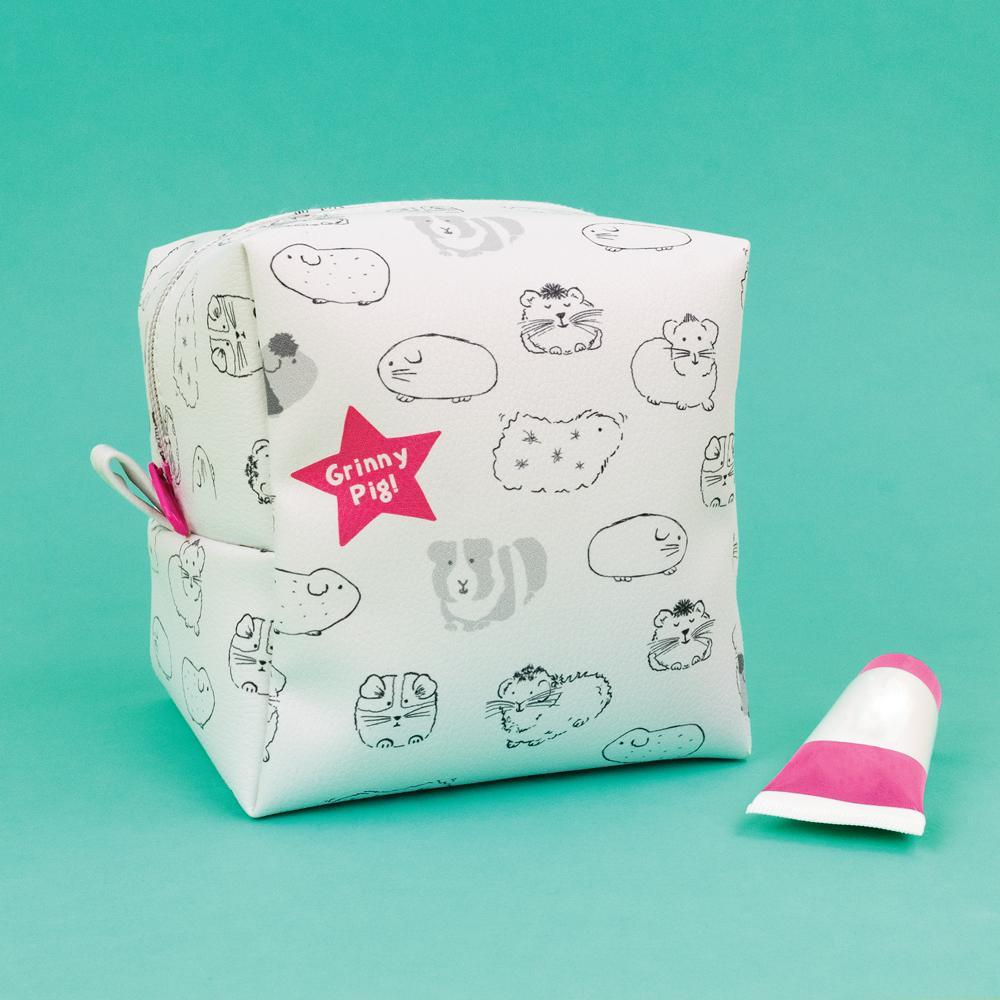 Guinea Pig 'Grinny Pig' Big Zipped Cube Case - GSG10 - Giggle and Snort Collection - Really Good