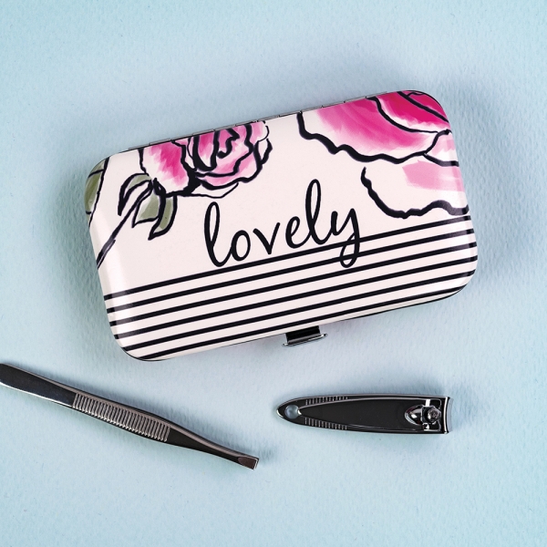 Secret Garden Lovely Floral Manicure Set and Case, SGG09 - Soul UK