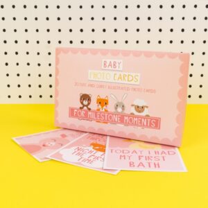 Pink Baby Girl Baby Milestone Cards - TICKG16 - Tickle Collection - Really Good