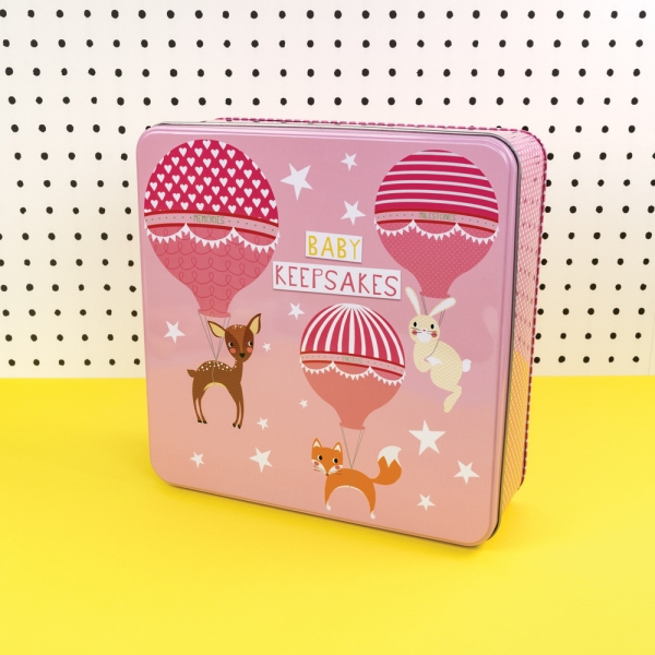 Pink Baby Girl Keepsakes Tin - TICKTIN06 - Tickle Collection - Really Good