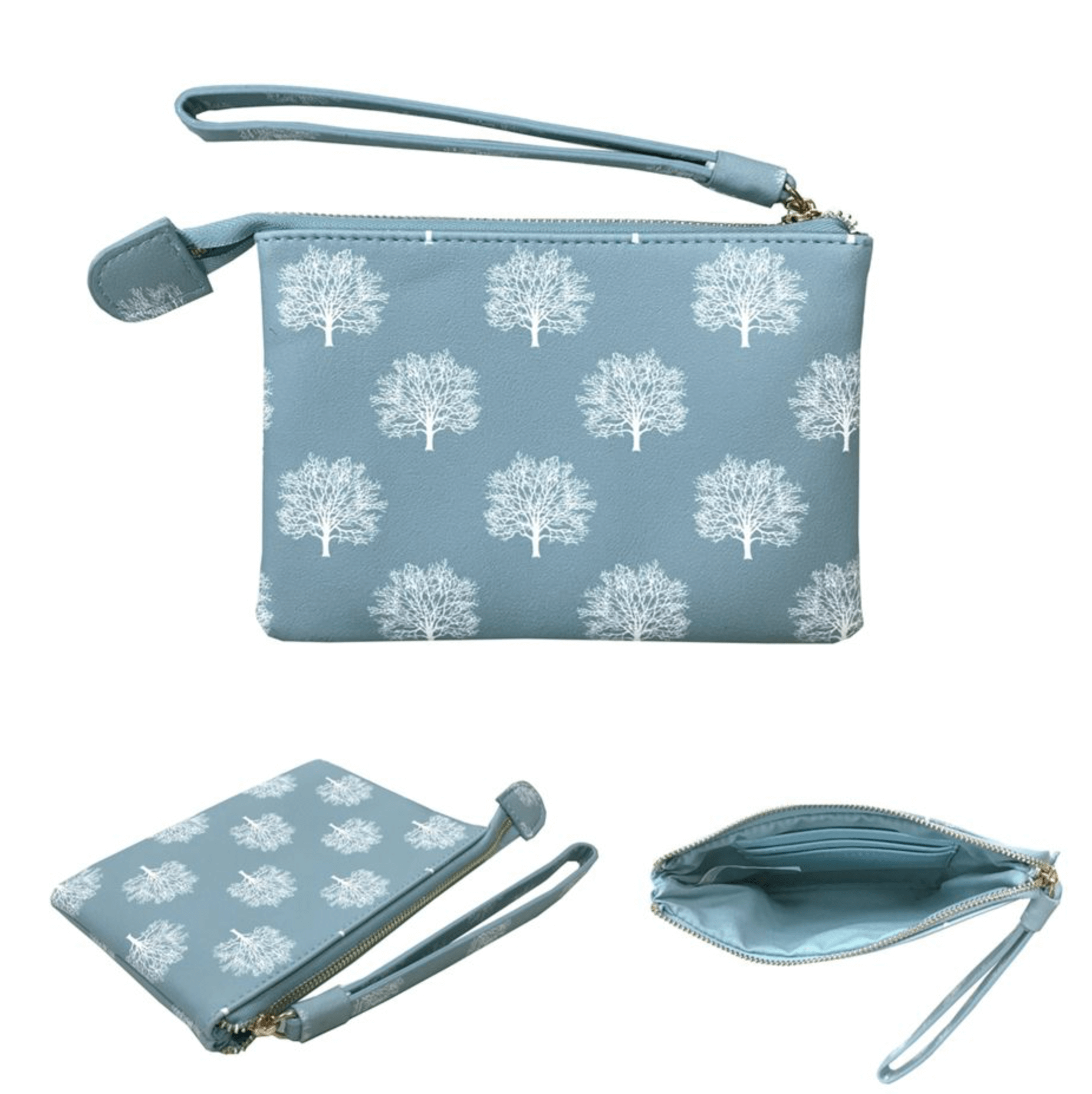 Red Cuckoo - 333 - Blue Trees Zipped Top Purse - Image 2