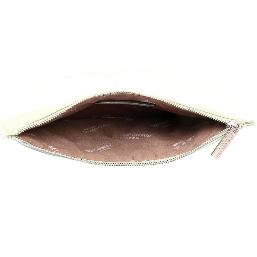 Red Cuckoo - 515 - Mint Green Flat Clutch Bag - Image 2