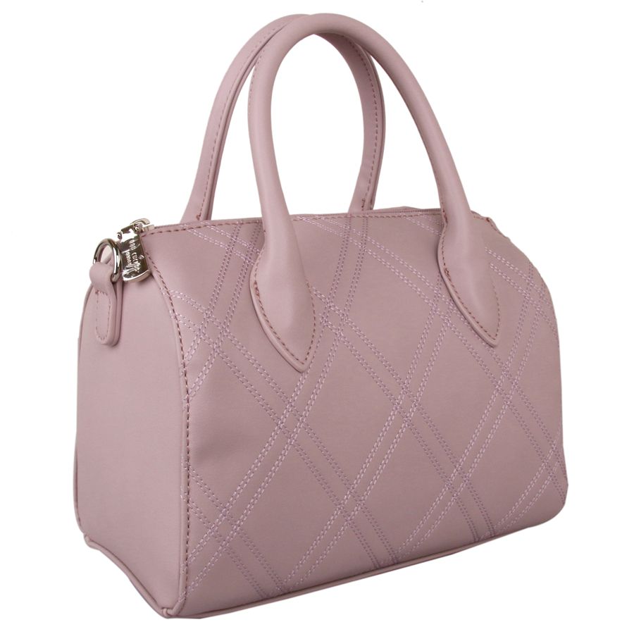 Red Cuckoo - 580 - Dusky Pink Stitch Detail Cross Body Grab Bag - Image 3