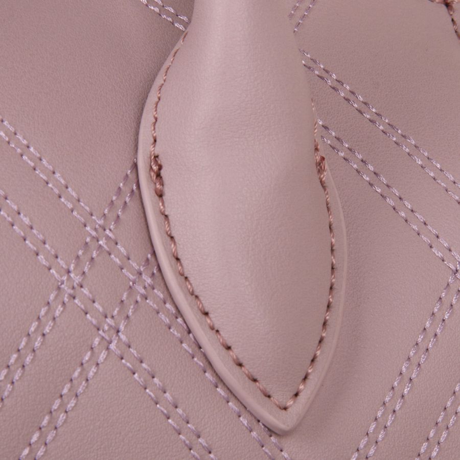 Red Cuckoo - 580 - Dusky Pink Stitch Detail Cross Body Grab Bag - Image 4