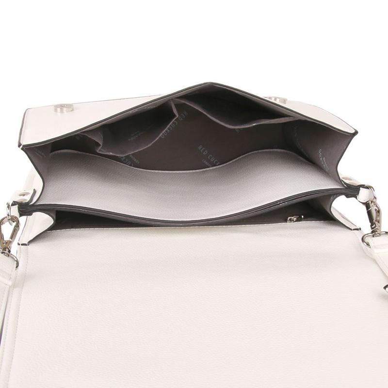 Red Cuckoo - 578 - White Fold Over Cross Body Bag - Image 3