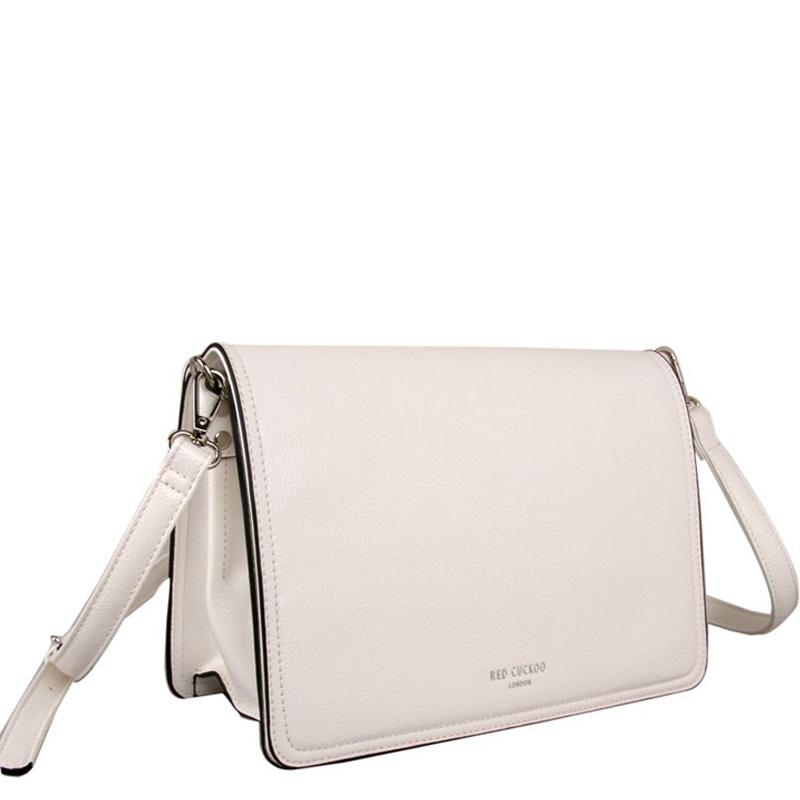 Red Cuckoo - 578 - White Fold Over Cross Body Bag