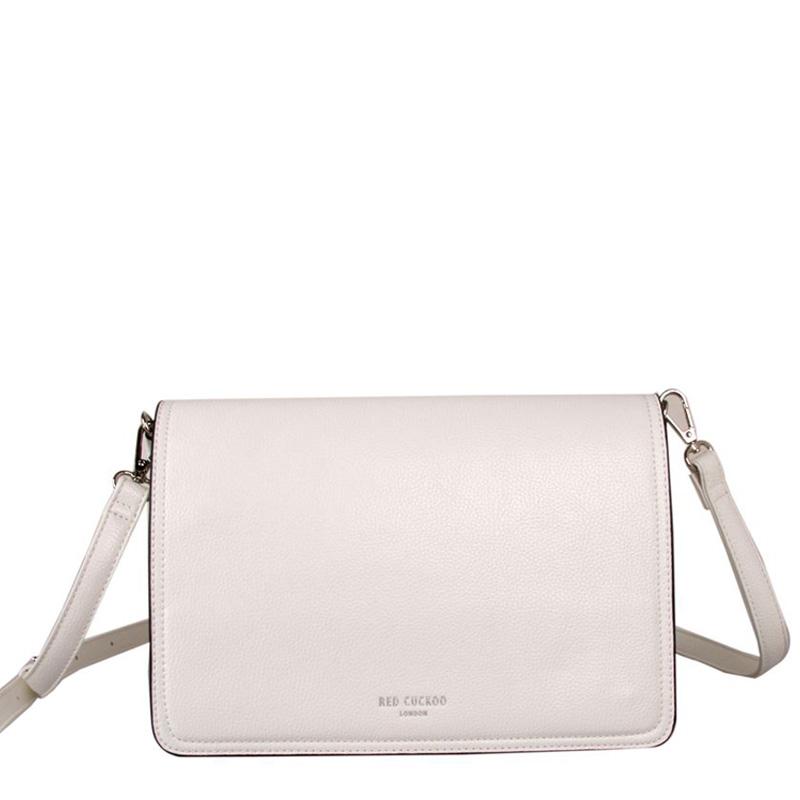 Red Cuckoo - 578 - White Fold Over Cross Body Bag - Image 2