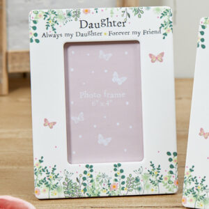 Daughter Floral Ceramic Photo Frame 6x4'' - Langs