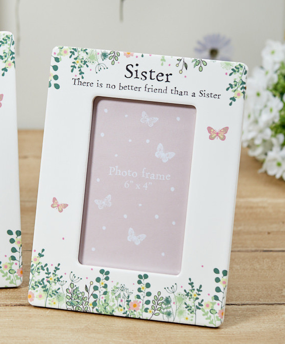Sister Floral Ceramic Photo Frame 6x4'' - Langs