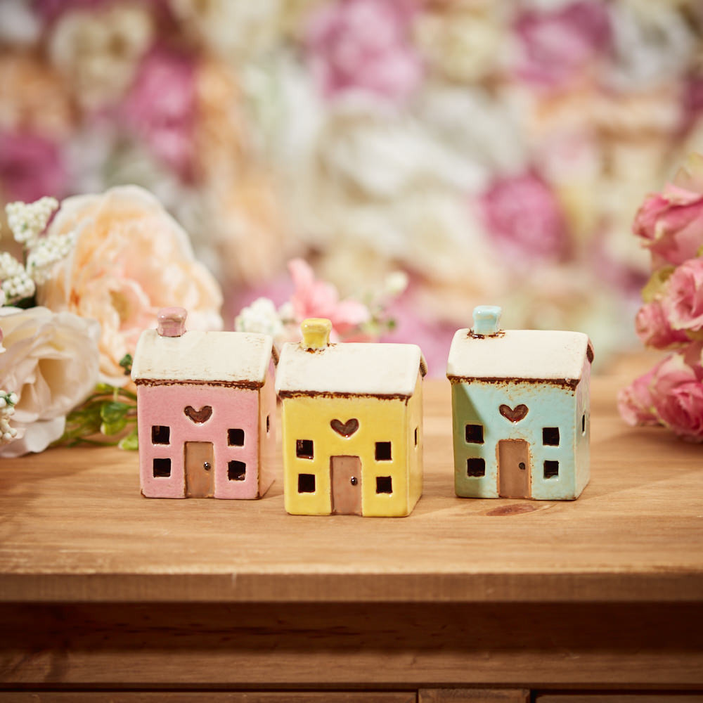 Cute Yellow Mini Ceramic House Ornament - Langs - Image 2