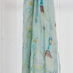 Green Floral Duck Scarf - Langs