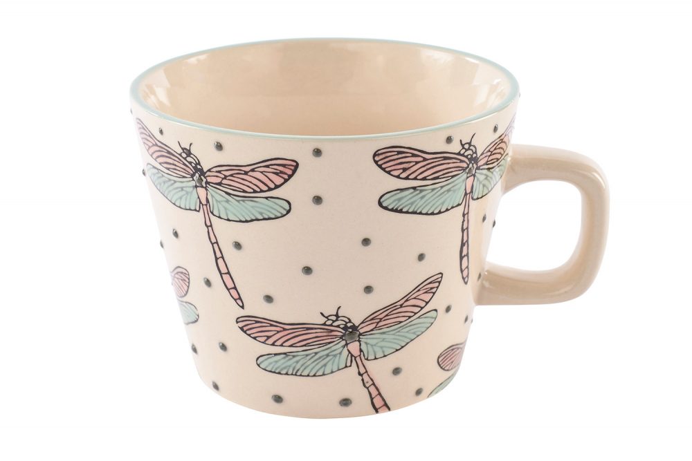 Embossed Dragonfly Mug