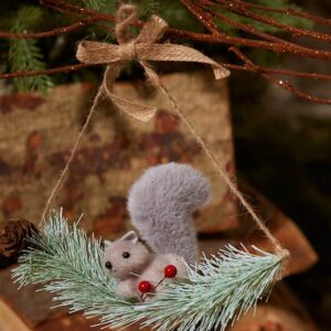 Woodland Grey Squirrel Christmas Decoration - Langs