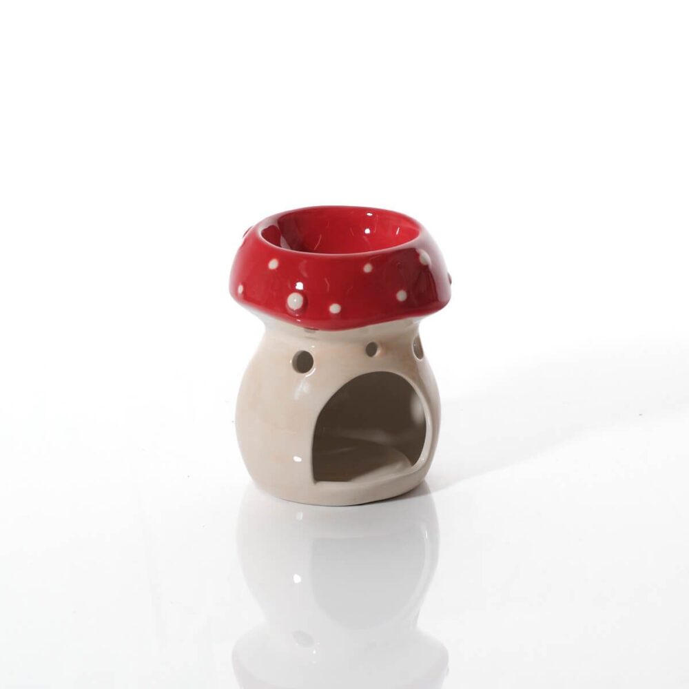 Ceramic Mushroom Wax Melt Burner with Smiley Face! - Image 5