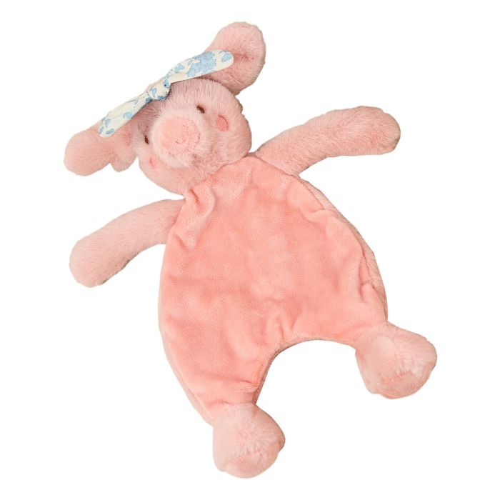 Mini Farm Cute Pig with Chintz Headband DouDou Comforter Toy 28cm - Image 2