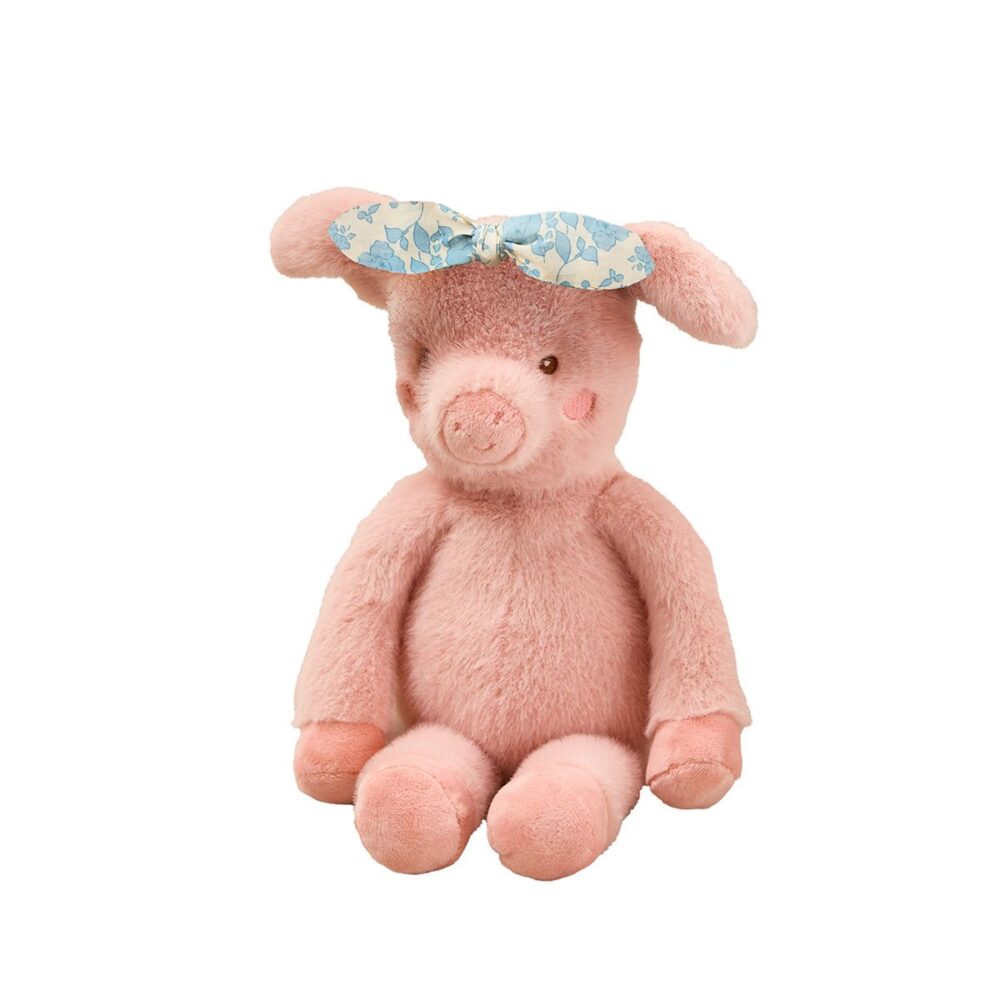 Mini Farm Cute Pig with Chintz Headband Soft Toy 30cm - Image 2