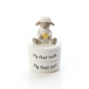 Sheep Resin First Tooth and Curl Box - Langs