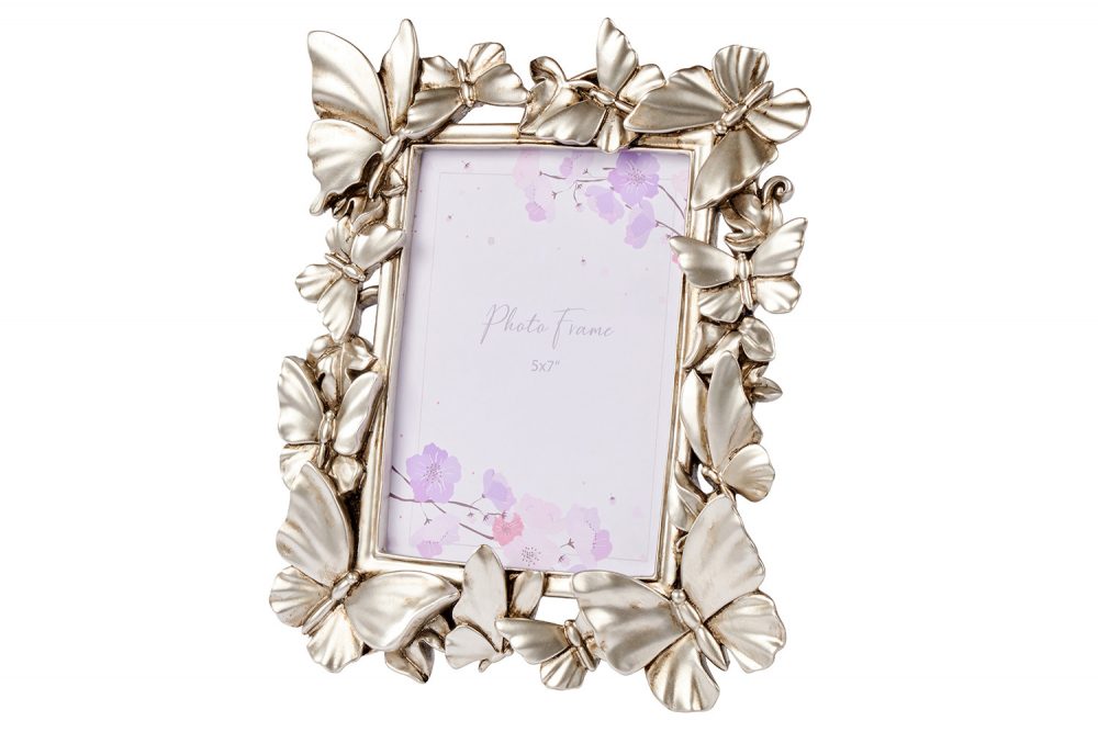 Silver 3D Butterfly Frame