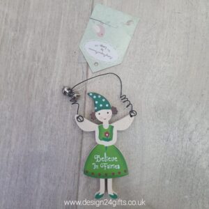 'Believe In Fairies' Small Woodland Fairy Hanging Plaque - Langs
