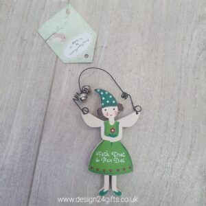 'Faith Trust and Pixie Dust' Small Woodland Fairy Hanging Plaque - Langs