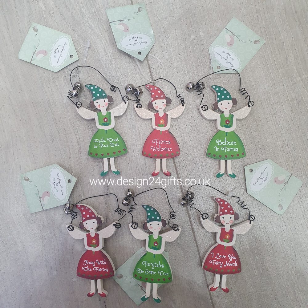 'Fairytales Do Come True' Small Woodland Fairy Hanging Plaque - Langs - Image 2