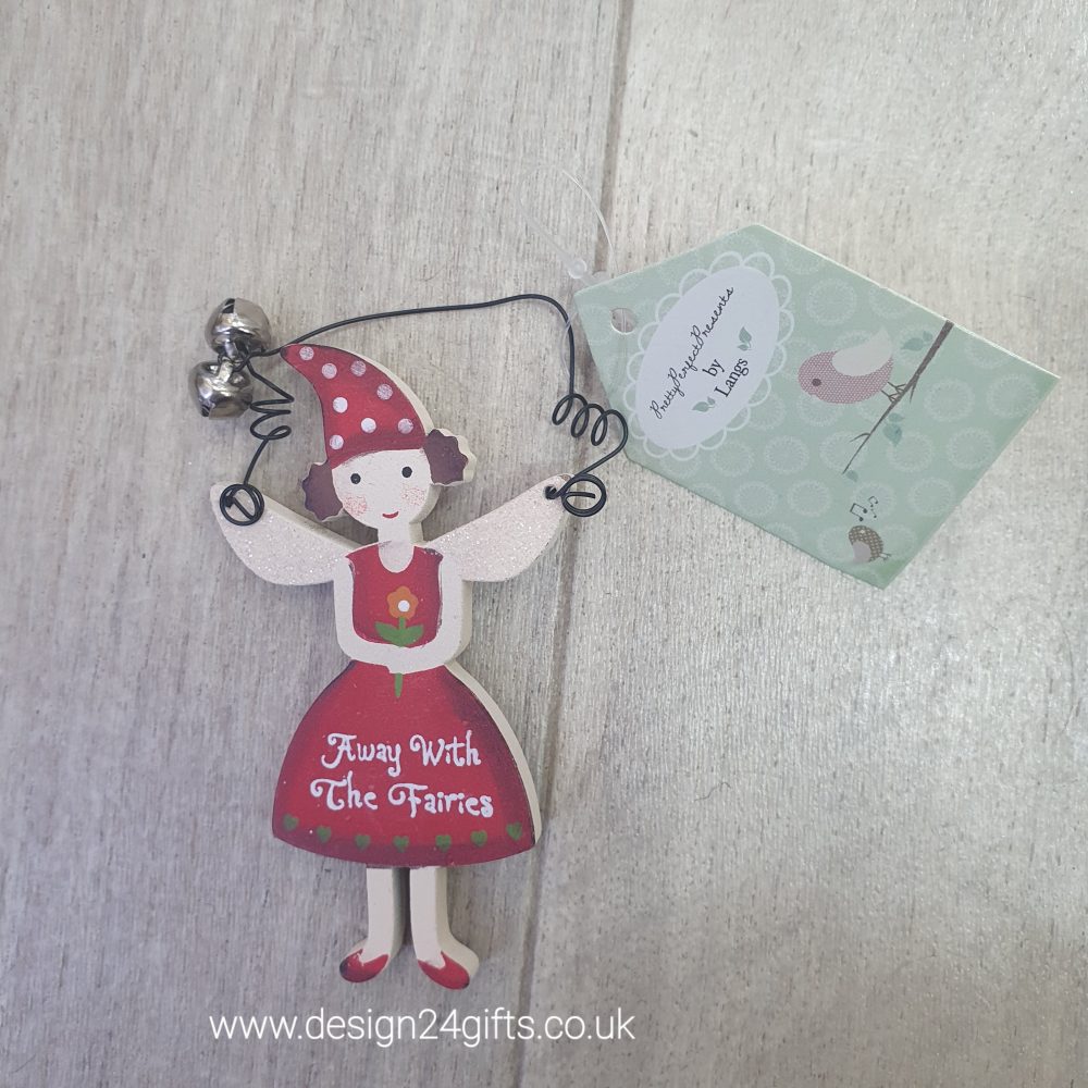 'Away With The Fairies' Small Woodland Fairy Hanging Plaque - Langs