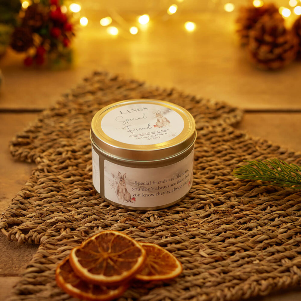 'Special Friend' Frankincense and Myrrh Tinned Scented Candle - Image 2