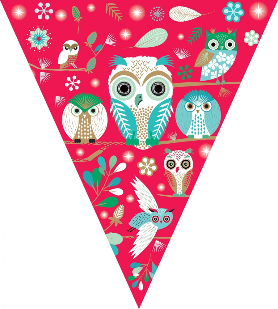 Festive Owls Christmas Bunting - Roger La Borde - Image 3