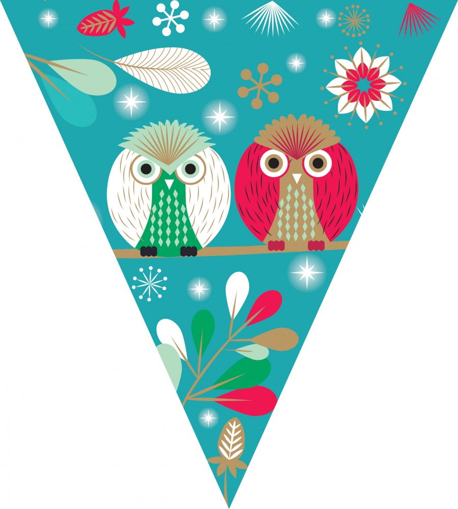 Festive Owls Christmas Bunting - Roger La Borde - Image 6