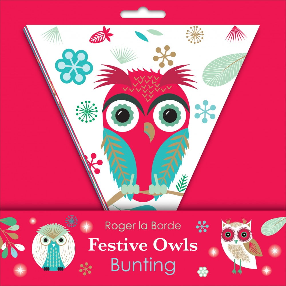 Festive Owls Christmas Bunting - Roger La Borde