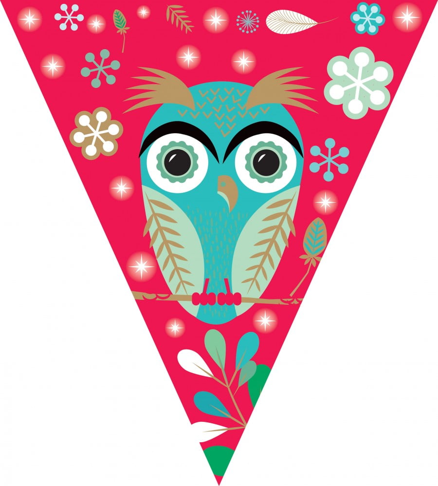 Festive Owls Christmas Bunting - Roger La Borde - Image 4