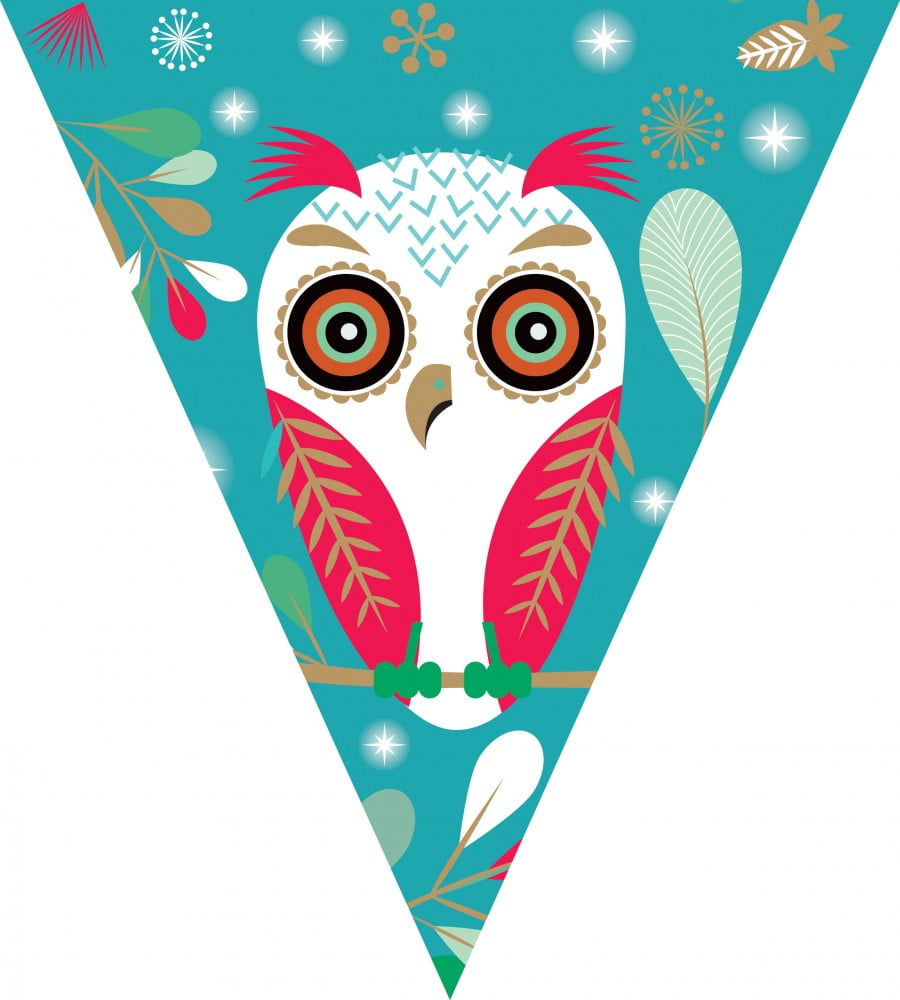 Festive Owls Christmas Bunting - Roger La Borde - Image 2