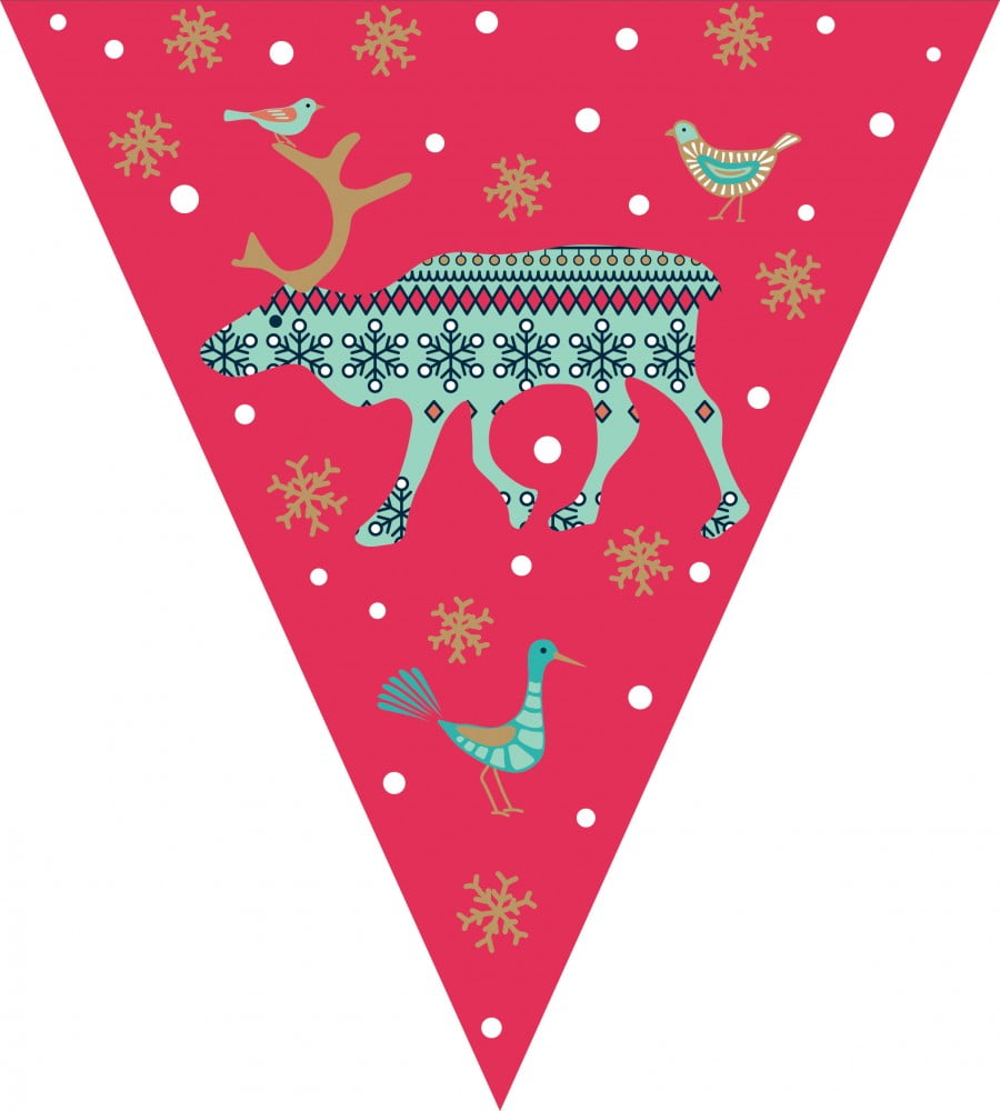 Caribou Christmas Bunting - Roger La Borde - Image 3