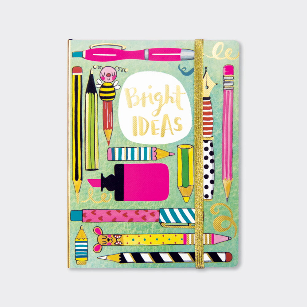 Bright Ideas Chunky Notebook - Pens and Pencils Design - Rachel Ellen Designs