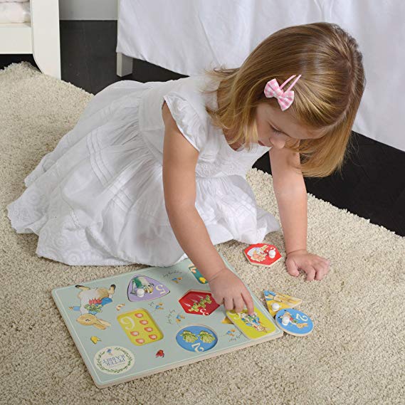 Peter Rabbit Wooden Peg Puzzle - Rainbow Designs - Image 3